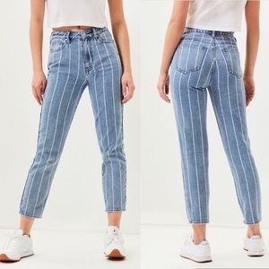 pacsun pinstripe mom jeans